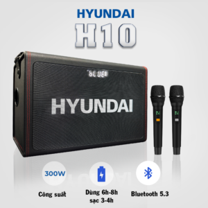 LOA KARAOXE XÁCH TAY H10 CÔNG SUẤT 300W - KÈM 2 MICRO