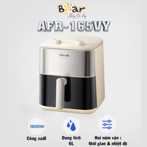 NỒI CHIÊN KHÔNG DẦU BEAR 6 LÍT AFR-165VY, CÔNG SUẤT 1600W