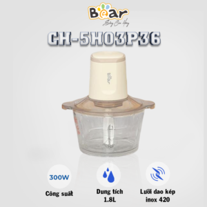MÁY XAY THỊT 1.8 LÍT BEAR CH-5H03P36, CÔNG SUẤT 300W