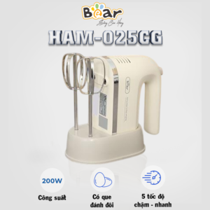 MÁY ĐÁNH TRỨNG BEAR HAM-025CG, CÔNG SUẤT 200W