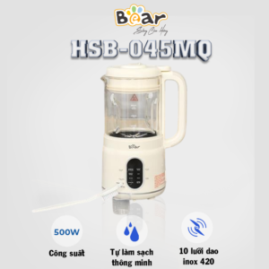 MÁY LÀM SỮA HẠT ĐA NĂNG 0.8L BEAR HSB-045MQ, CÔNG SUẤT 500W