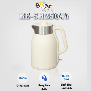 BÌNH ĐUN SIÊU TỐC BEAR 2.5 LÍT KE-5H25G47, CÔNG SUẤT 2100W