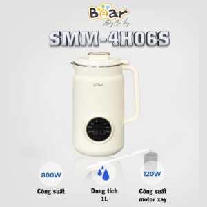 MÁY LÀM SỮA HẠT ĐA NĂNG 1L BEAR SMM-4H06S, CÔNG SUẤT 800W