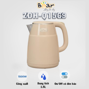 BÌNH ĐUN SIÊU TỐC BEAR 1.5 LÍT ZDH-Q15C9, CÔNG SUẤT 1500W